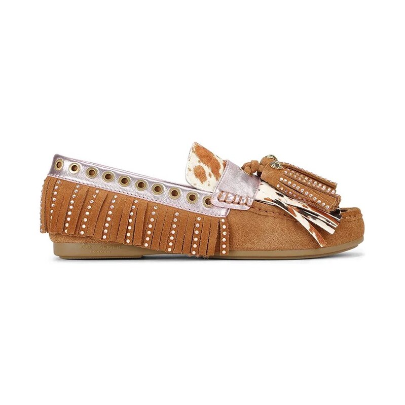 Semišové mokasíny Kurt Geiger London Tassel Fringe Moccasin 64986600