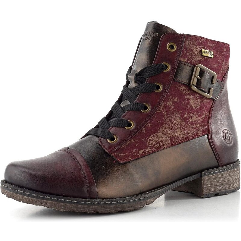 Remonte šněrovací kotník s membránou vínový D4381-35 65612006