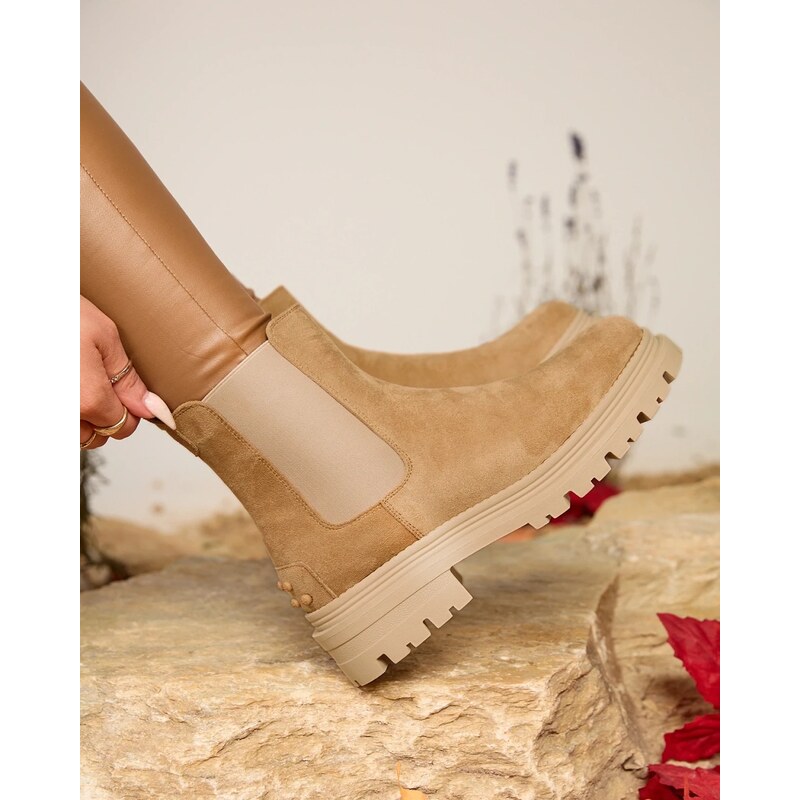 Resti Womens insulated boots in camel Comfy Walk 64979071