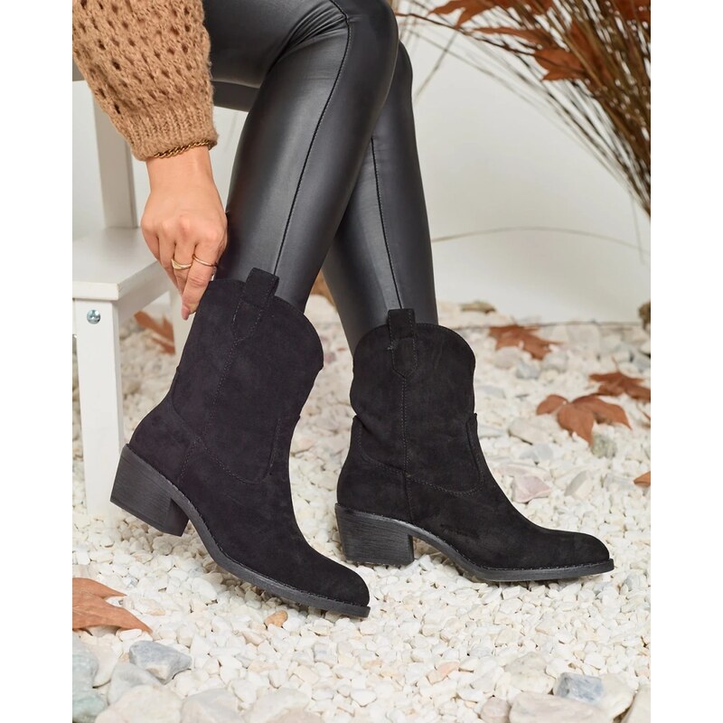 Resti Black womens insulated cowboy boots Bronco 64979095