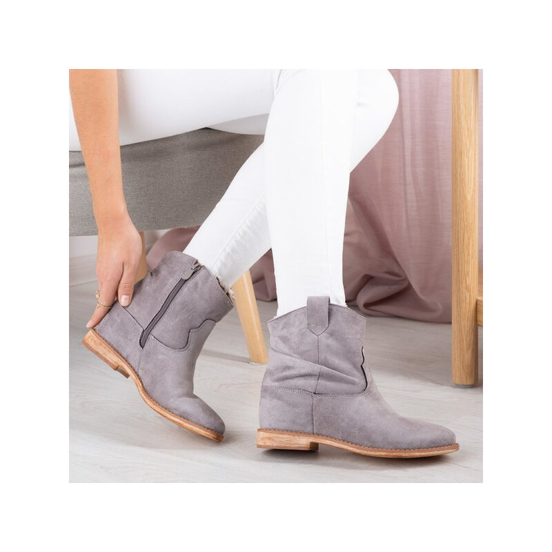 Resti Gray cowboy boots on a wedge Bertold - Footwear 64978997