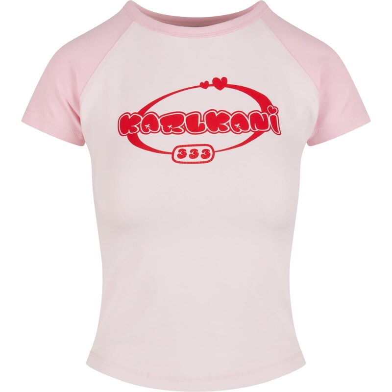 Karl Kani Tričko Woven Signature Heart Tiny rosé / svetloružová / 65875882