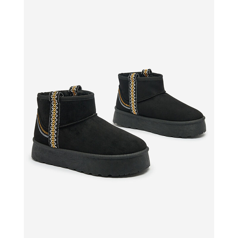 Resti Womens short boots ala snow boots with ornament Erititta 64979121