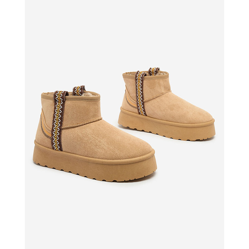 Resti Womens short boots ala snow boots with ornament Erititta 64979132