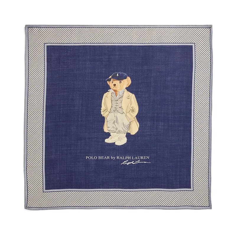 Šatka s prímesou vlny a hodvábu Polo Ralph Lauren 65866123