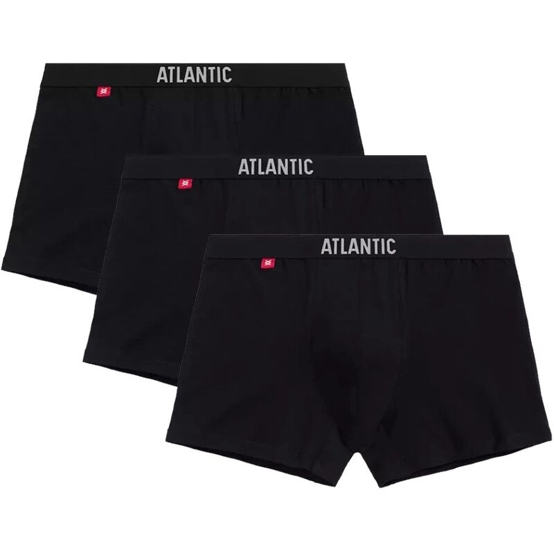 Atlantic Pánske boxerky 3 pack 011 black 64980512
