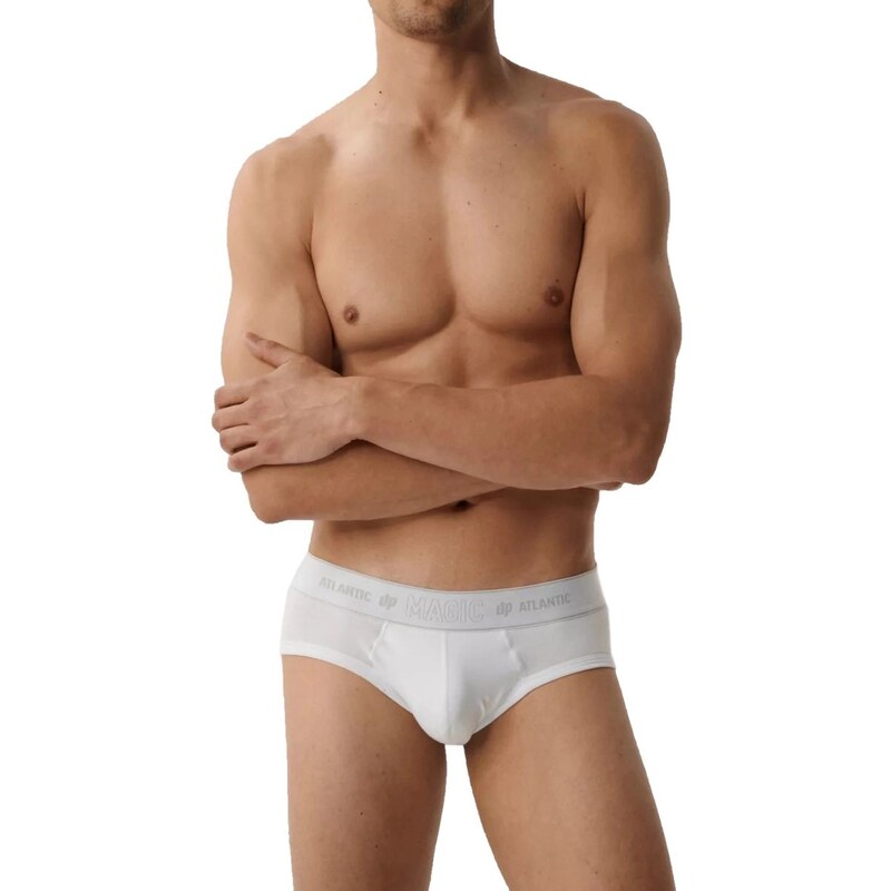 Atlantic Pánske slipy 1581 white 64980520