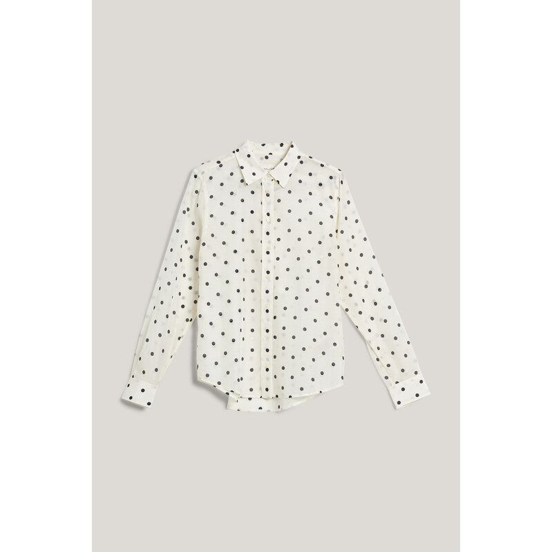 KOŠEĽA GANT REG DOT PRINT CTN SILK SHIRT EGGSHELL 64936556