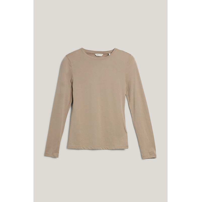 TRIČKO GANT LIGHT COTTON LS T-SHIRT TAUPE BEIGE 64944411