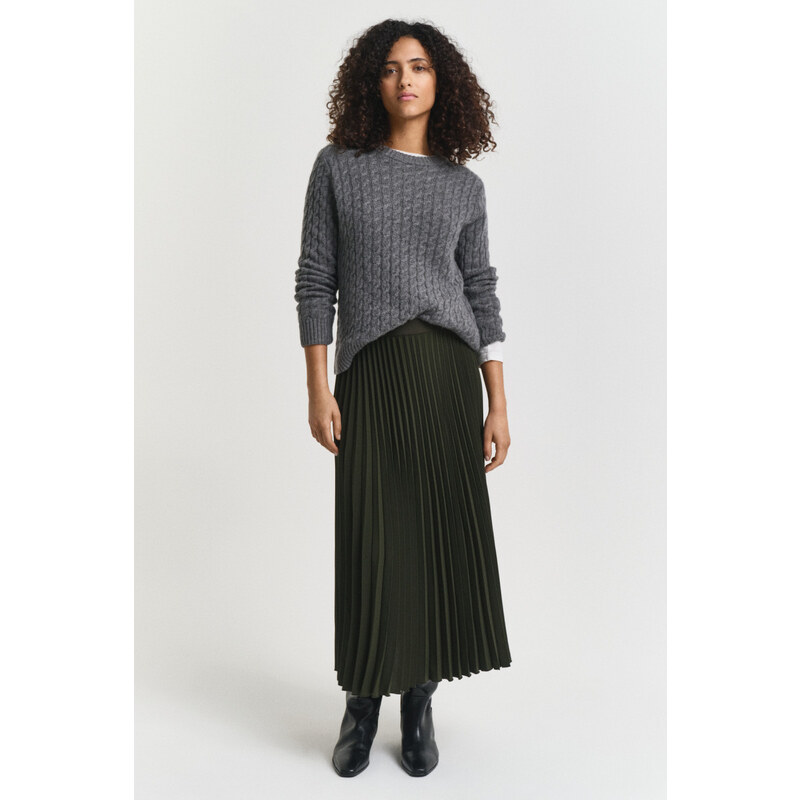SUKŇA GANT MIDI PLEATED SKIRT GREEN LAGOON 64980730