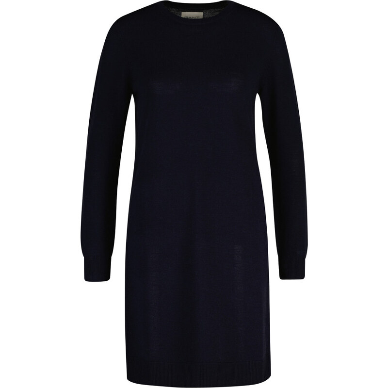 ŠATY GANT FINE MERINO KNITTED DRESS EVENING BLUE 64980735