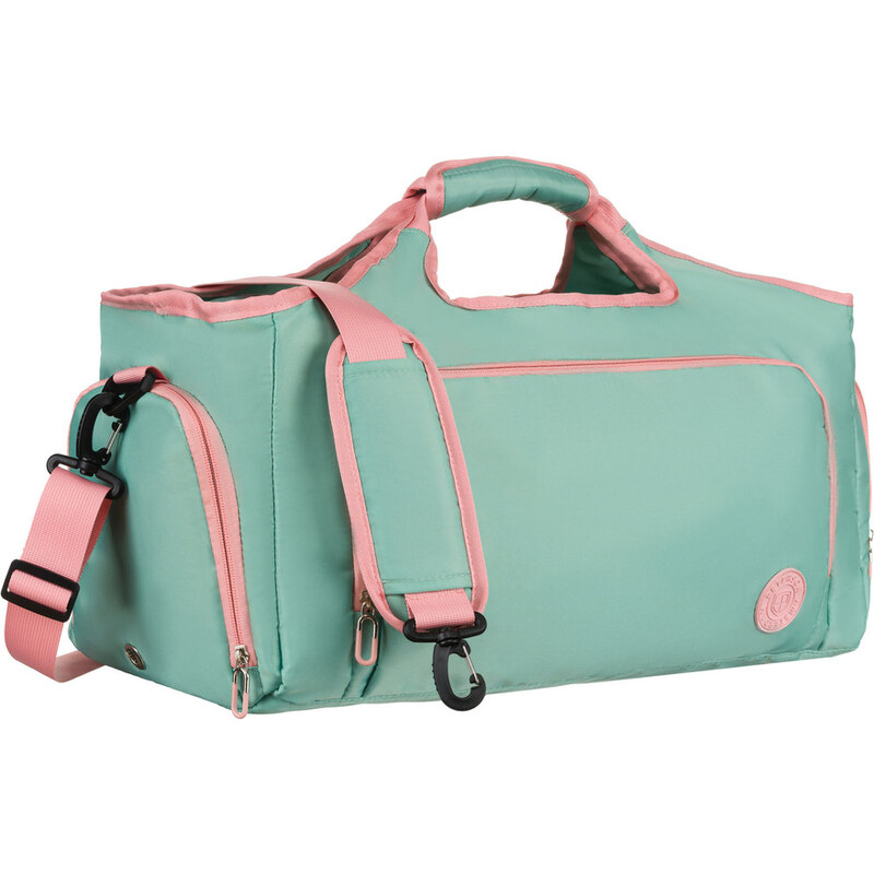 Mätovo-ružová víkendová cestovná taška Peterson s komorou na obuv a 64983332