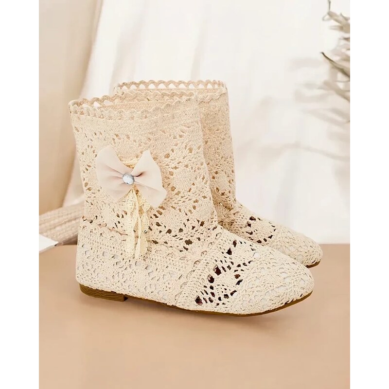 Resti Childrens openwork boots with bow Geggi 64988855