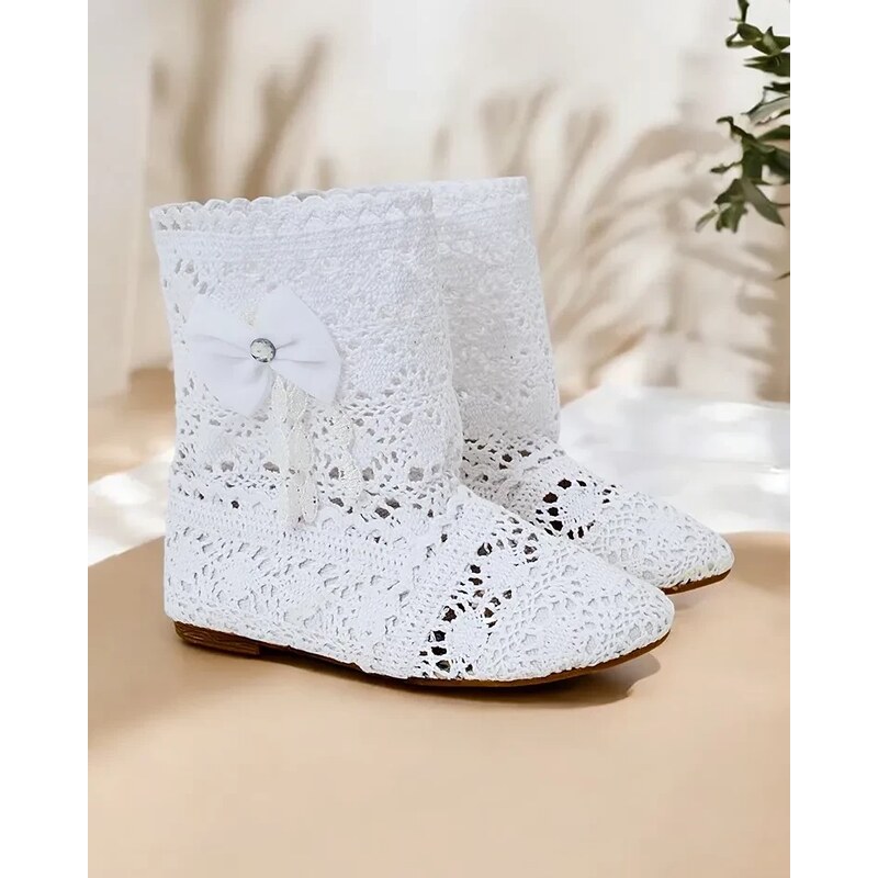 Resti Childrens openwork boots with bow Geggis 64988853