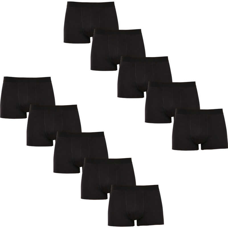 10PACK (8+2 zdarma) pánske boxerky Nedeto basic čierné (10NFC1) 61059236
