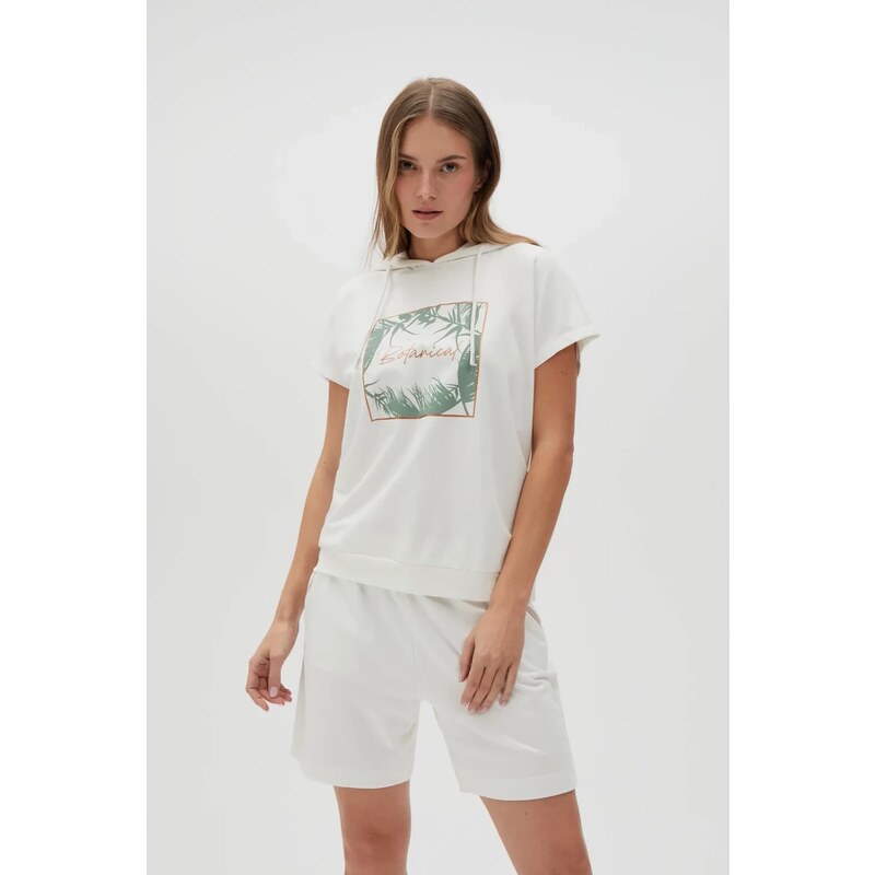 Marisse Womens Sweatshirt L-Bl-4604 Off White 64988810