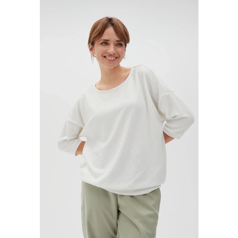 Marisse Womens Sweatshirt L-Bl-4617 Off White 64988827