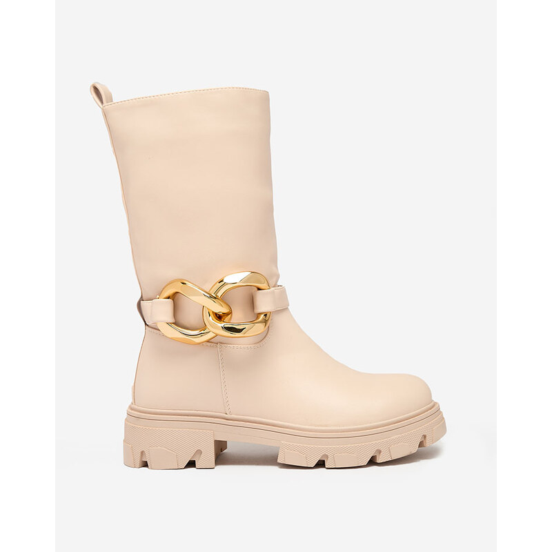 Resti Womens slip-on ankle boots with camel Mekira insulation - 64988837