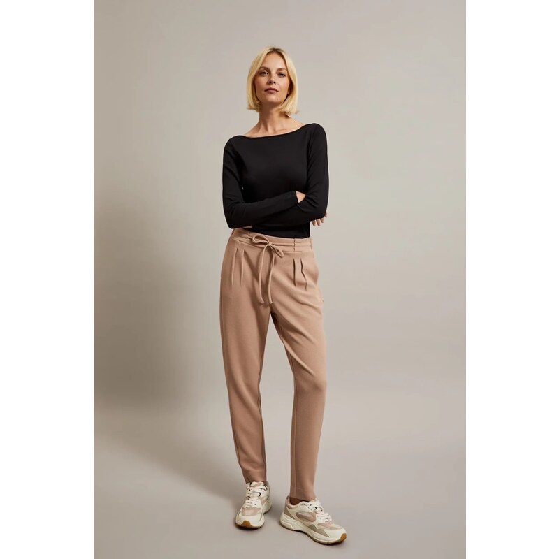 Moodo Marisse Womens Trousers Z-Sp-4506 L.Brown 65386723