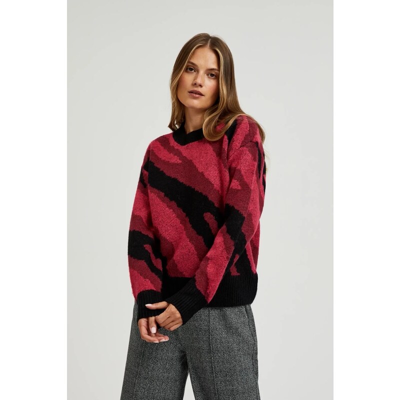 Marisse Womens Sweater Z-Sw-4555 D.Red 65362751