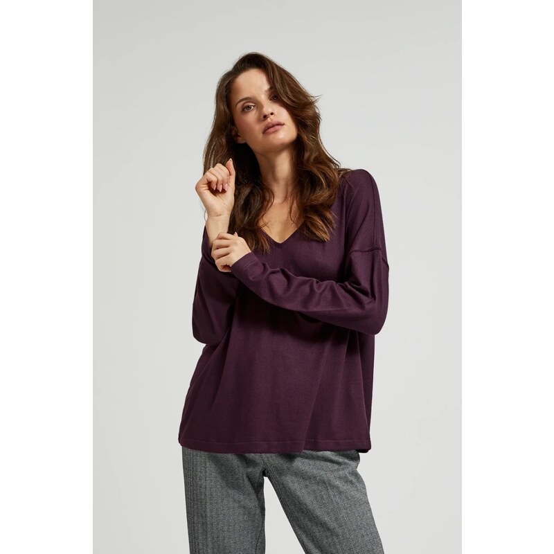 Marisse Womens Sweater Z-Sw-4561 D.Violet 65362747