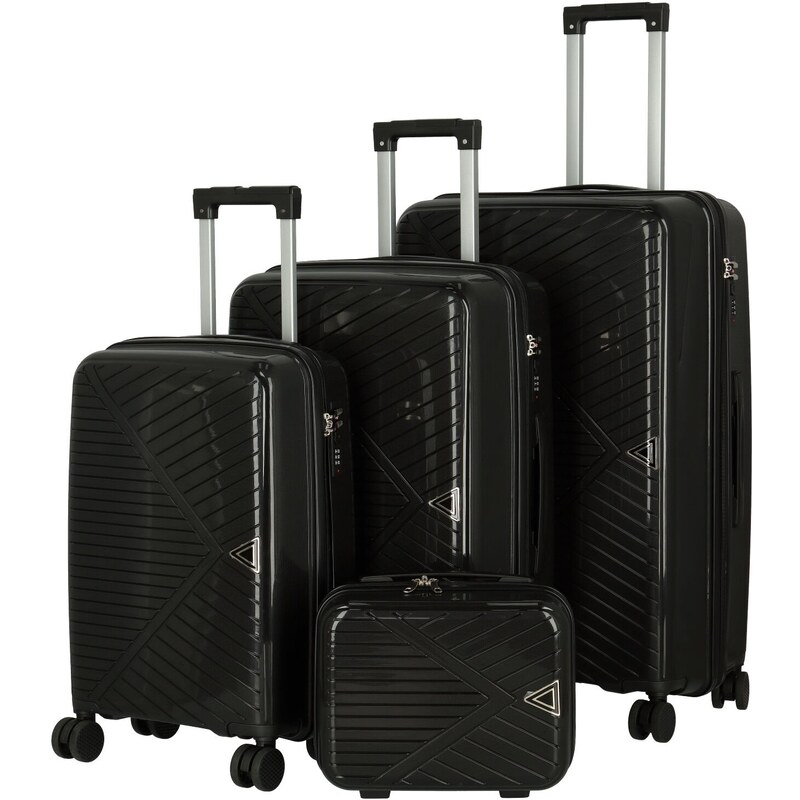 ORMI Cestovný plastový kufor Mervin veľkosť SADA, čierny 66436526