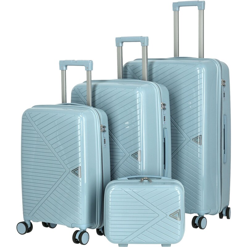 ORMI Cestovný plastový kufor Mervin veľkosť SADA, svetlo modrý 66436527