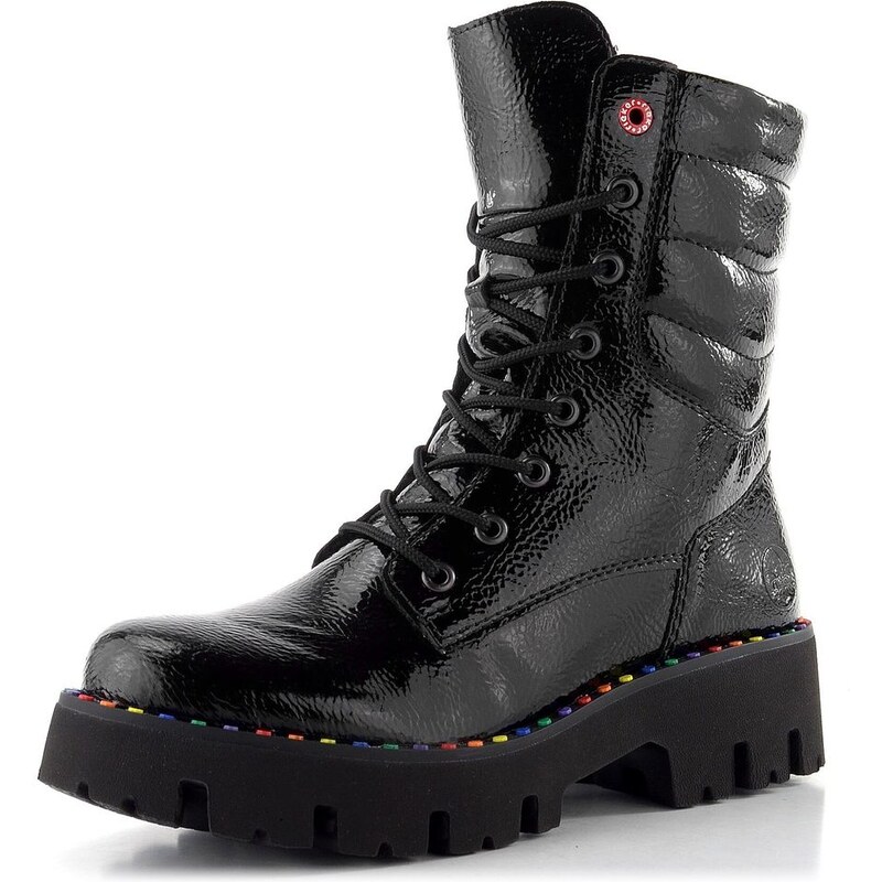 Rieker lakovaný šněrovací kotník černý Y3330-00 65612155