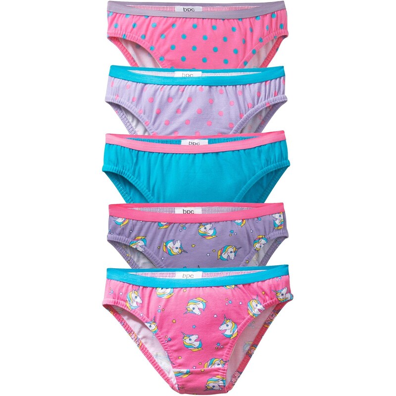 bonprix Nohavičky s mäkkou bavlnou (5 ks v balení), farba modrá 63453098