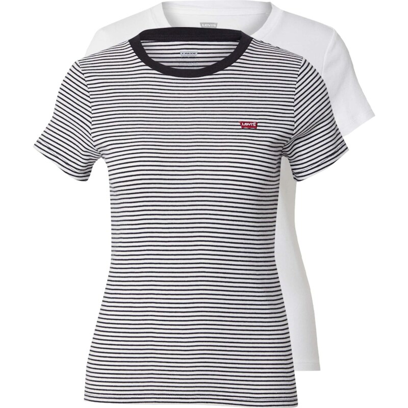 LEVIS Tričko Essential Tee (2-Pack) čierna / biela 65026149