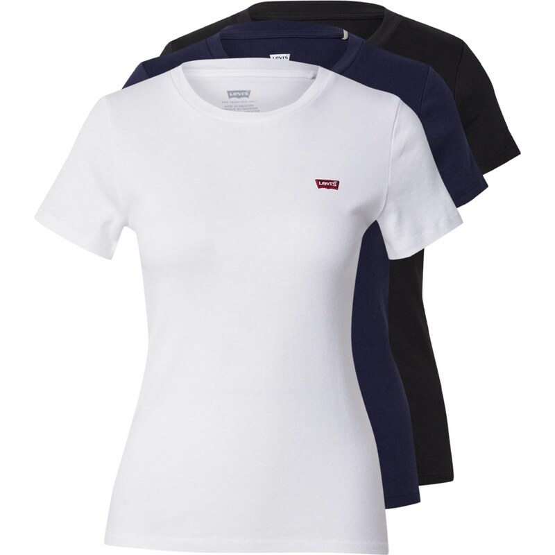 LEVIS Tričko Essential Tee (3-Pack) modrá / čierna / biela 65026152