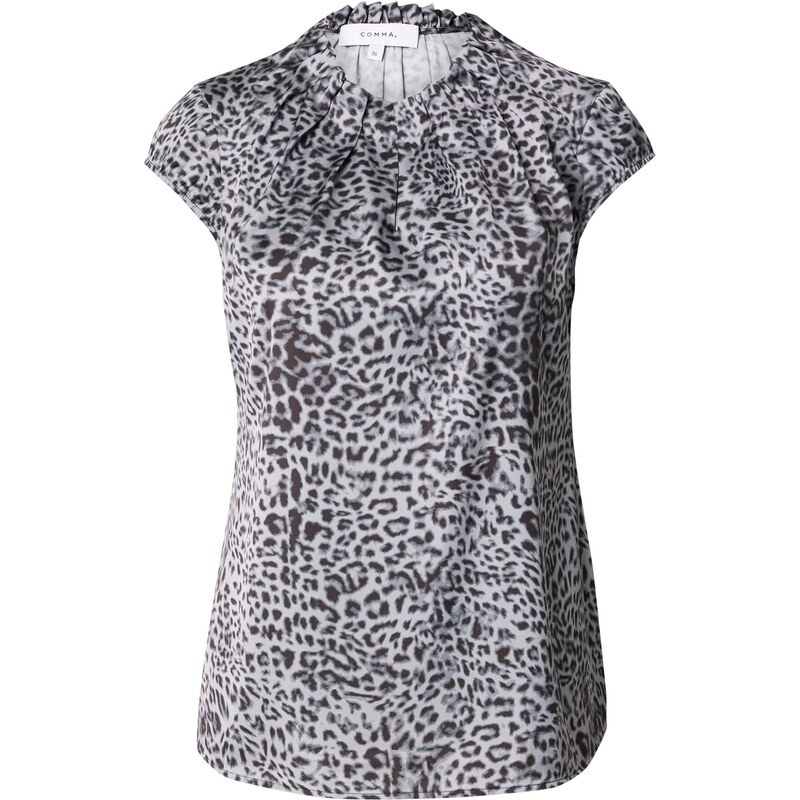 COMMA Blúzka modrosivá / sivá / čierna 65658955