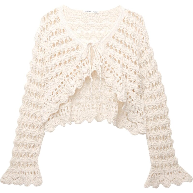 Pull&Bear Kardigán biela ako vlna 65905879