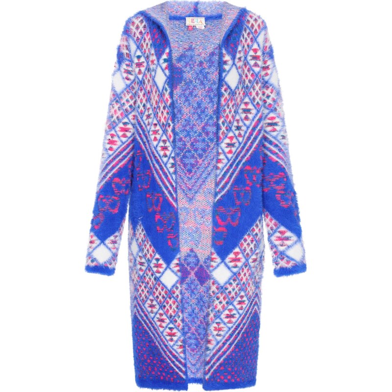 IZIA Kardigán modrá / červená / šedobiela 65884741