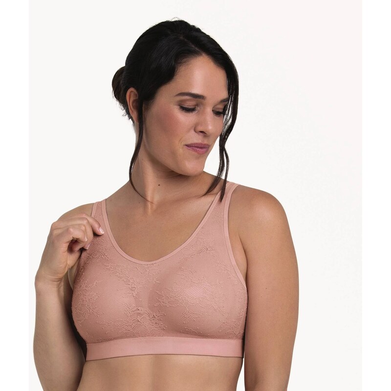 Pooperačná braletka Essential Lace s penovou výstužou 4700X rosewood - 65553031