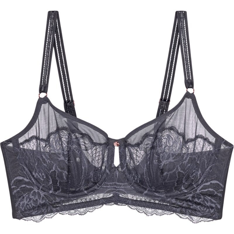 Dámska podprsenka Wild Peony Florale W01 - GRAY - sivá 00DK - TRIUMPH 65553086