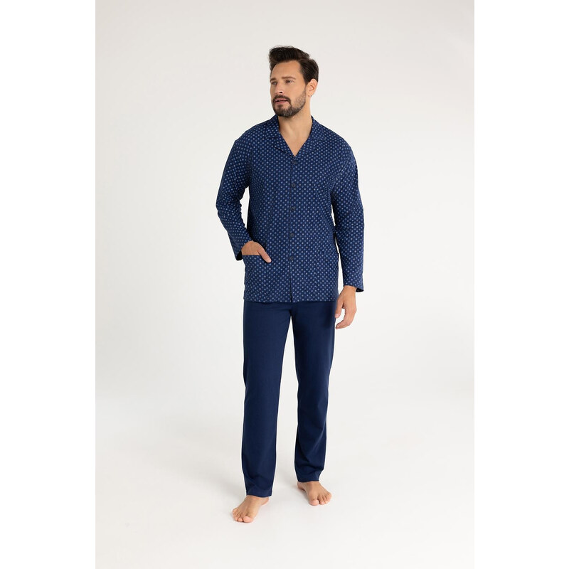 Regina 486 long/r M-XL Z25/26 pánske pyžamo bez zipsu 65447396