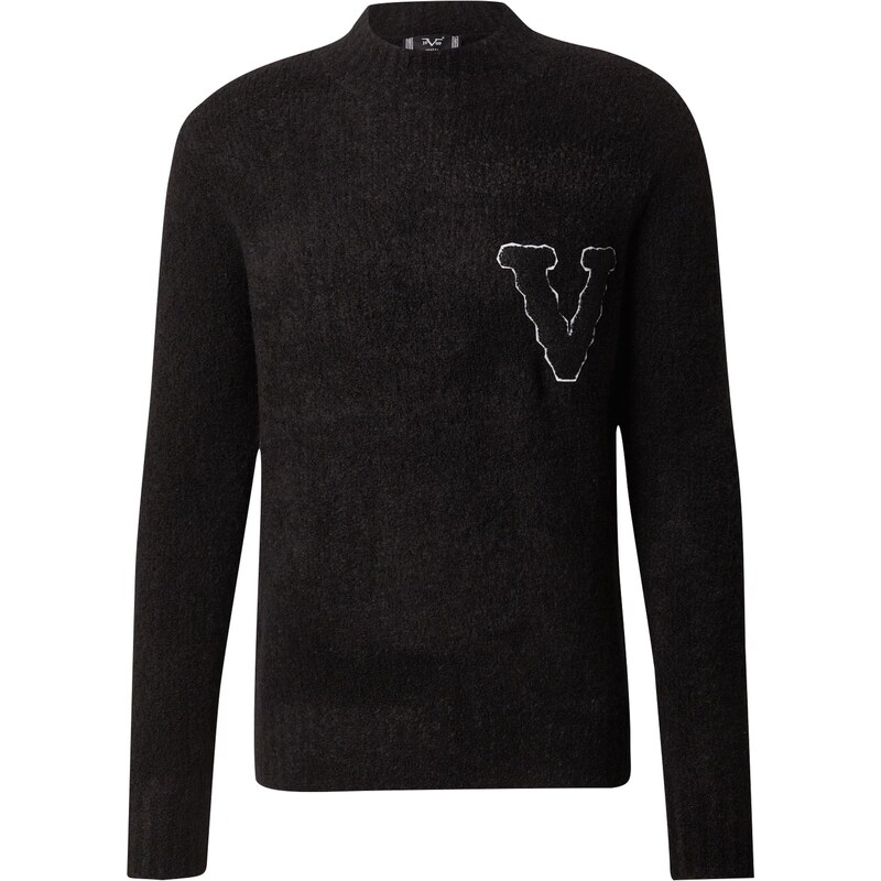 19V69 ITALIA Sveter Enrico čierna / biela 65832168