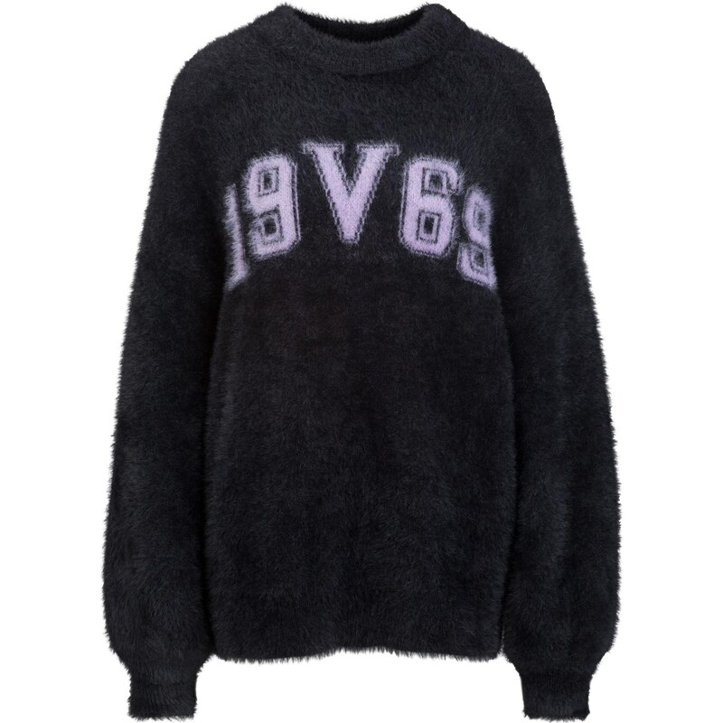 19V69 ITALIA Sveter Stella levanduľová / čierna 65465233