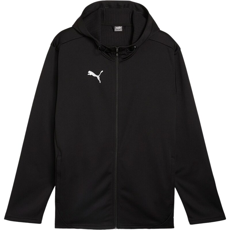 PUMA Športová bunda TeamFinal čierna / biela 65619314