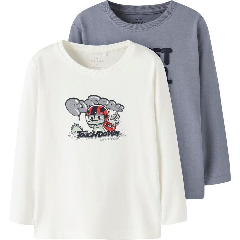 NAME IT Tričko NMMVUX zafírová / sivá / červená / biela 65026170