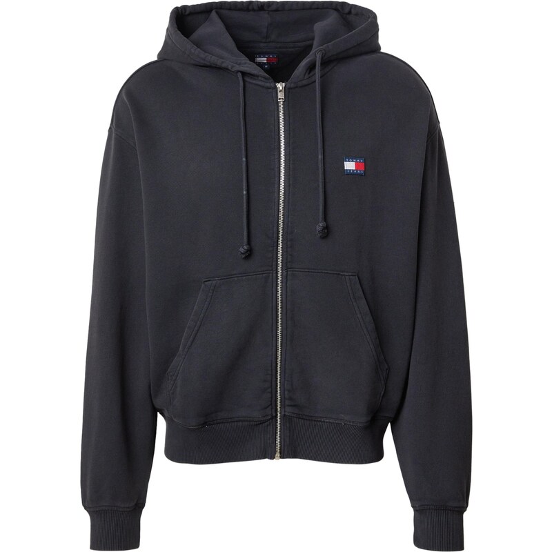 Tommy Jeans Tepláková bunda 90S NEW CLSSCS tmavosivá / čierna 64996914