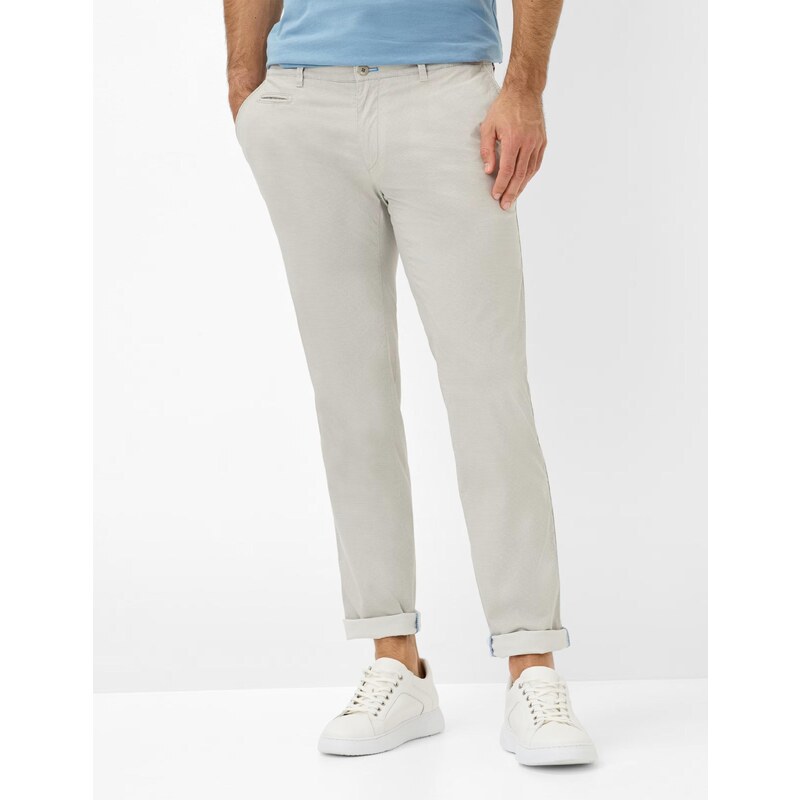 Pánske béžové bavlnené chino nohavice BRAX modern fit 63444004
