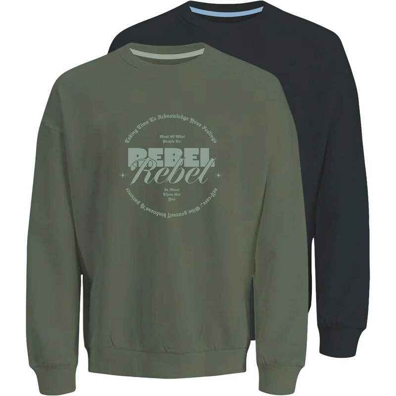JJ Rebel Mikina JREBGRAY zelená / pastelovo zelená / čierna 65694225