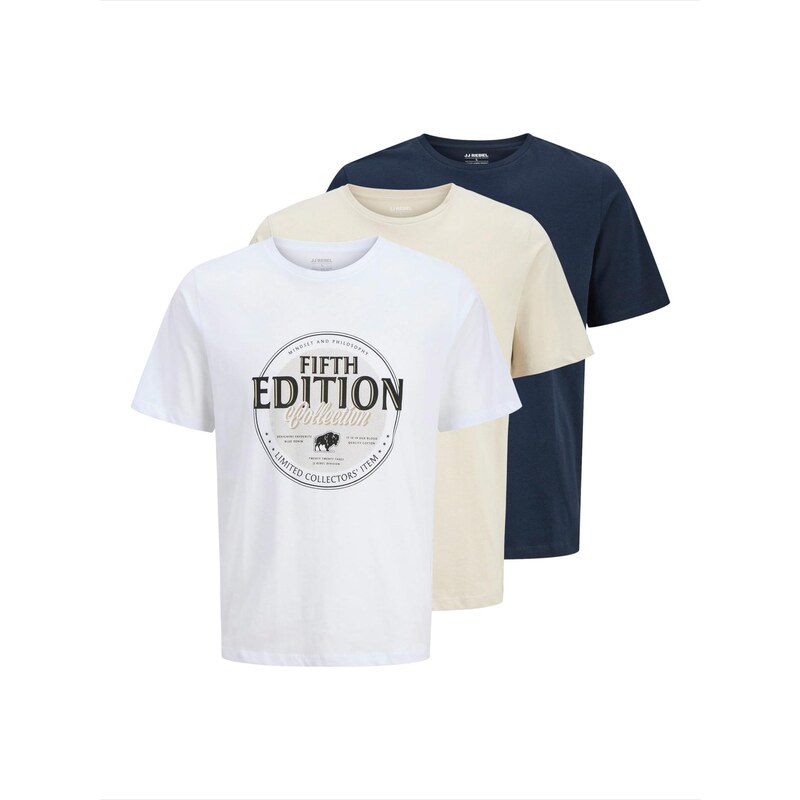 JJ Rebel Tričko JREBLASSE béžová / námornícka modrá / biela 65052372