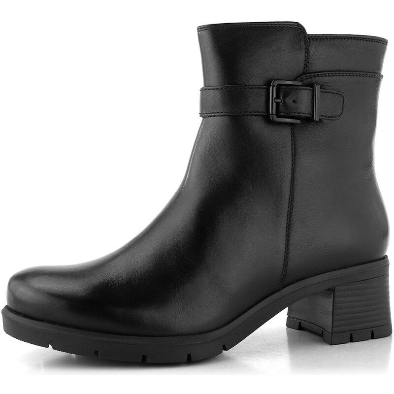 Ara kožený kotník na podpatku Prag Black 12-59216-01 65612165