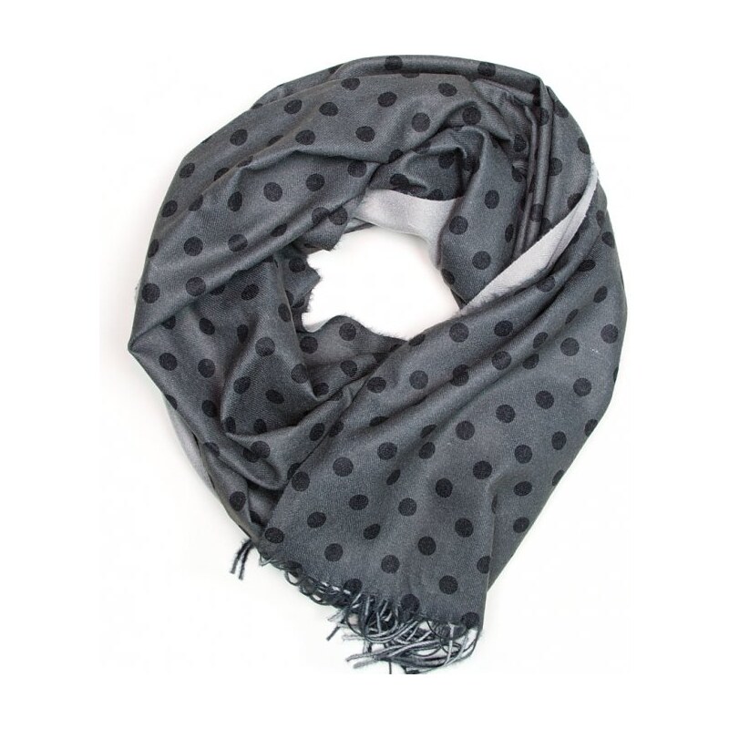 Blaire Dámsky obojstranný šál Lola šedo-čierny 64987218