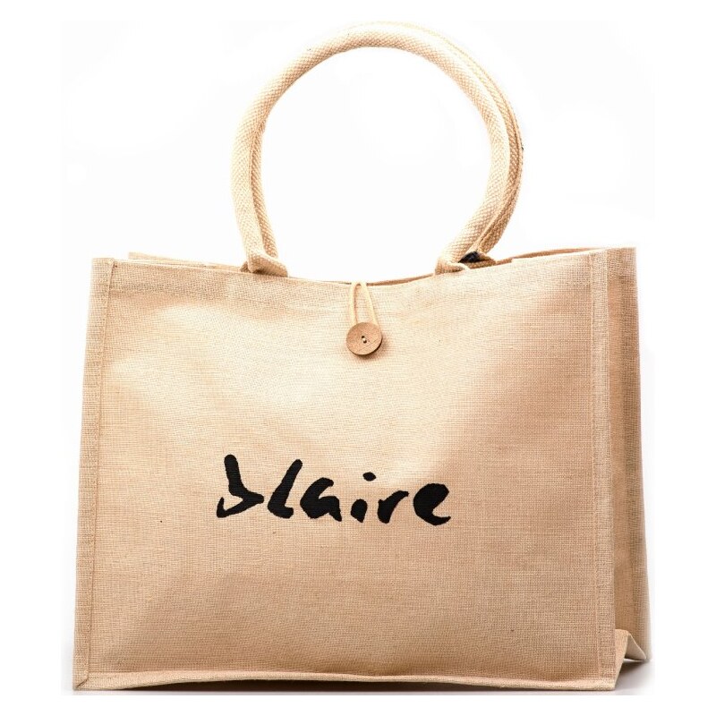 Jutová taška Blaire prírodná s gombíkom 64987461