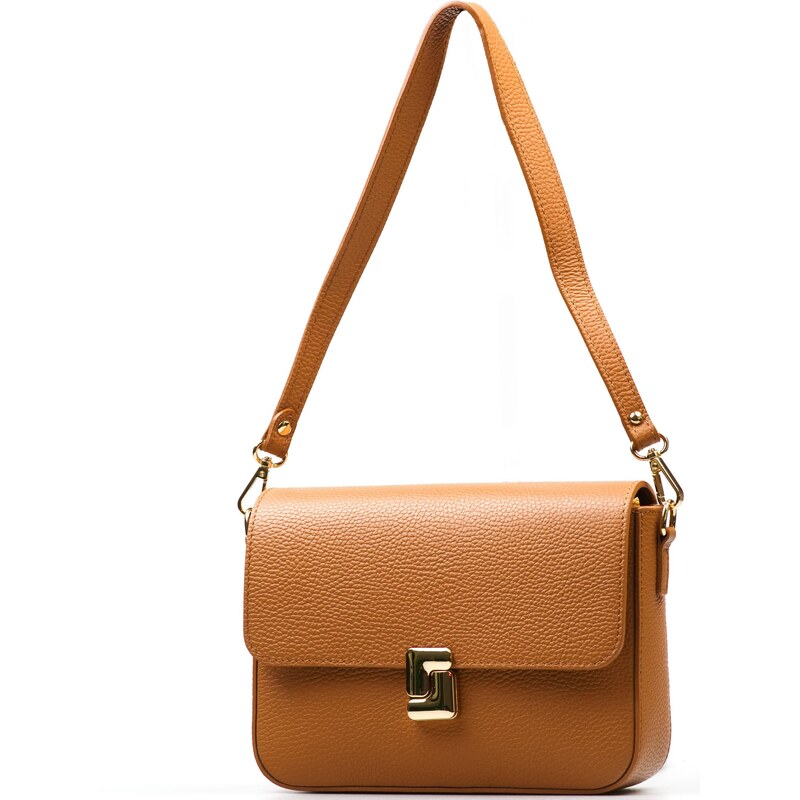Blaire Kožená crossbody kabelka Sorya koňakovo hnedá 64987547