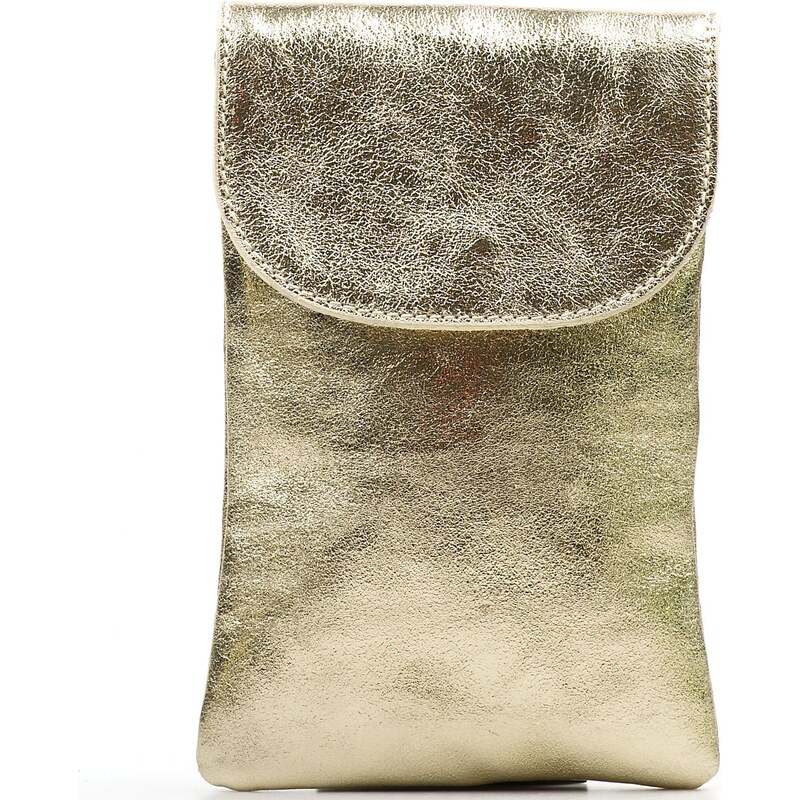 Blaire Kožená kabelka Anita na telefón zlatá 64987608